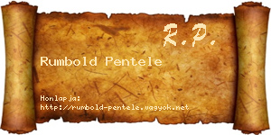 Rumbold Pentele névjegykártya